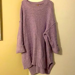 Free people lavender sweater oversized XL